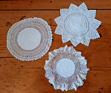 Vintage Set of Three Mis-Matched Doilies