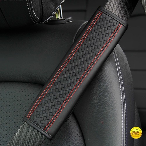 Car seat belt pads leather - seat,