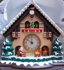 Vintage Avon Victorian Christmas Musical Clock Light Up & Sound