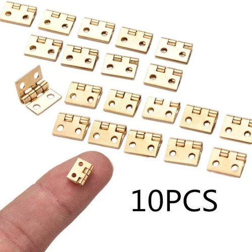 10pcs mini brass hinge for - brass,
