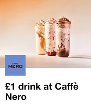 £1 Caffe Nero Voucher Any Drink .