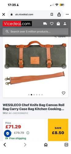 Chef knife bag - knife, wesleco