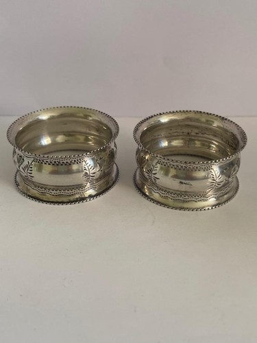 Pair hallmarked silver - hallmarked,
