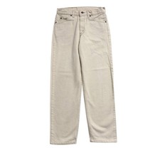 Levis 550 Jeans W30 L31 Mens Cream Relaxed Taper Made In USA Orange Tab Denim