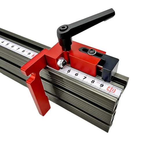 Slot miter track fence - t-slot, stop