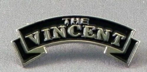 The vincent pin badge british - badge.,