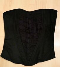 womens ladies black corset basque size 12 / burlesque pole dancing clothes