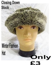Ladies Fashion hat with brim beige with black flecks clearance price