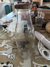 Vintage Milk Bottle With Lid