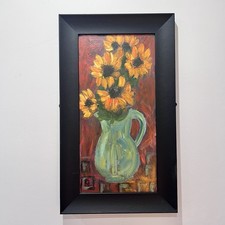 Original Art Framed Sunflower