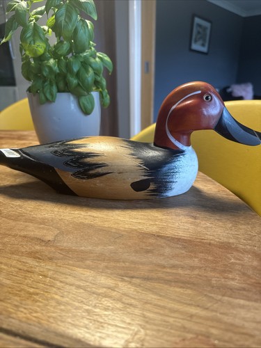 Wooden duck figurine - wooden,