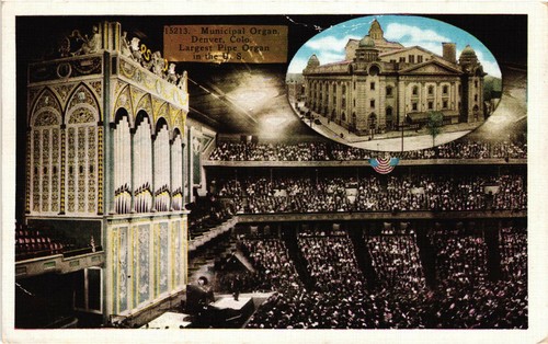 Postcard municipal organ - postcard,