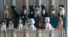 Sitting Dog Figures Border Collie Labrador Chihuahua Yorkie Westie Alsatian