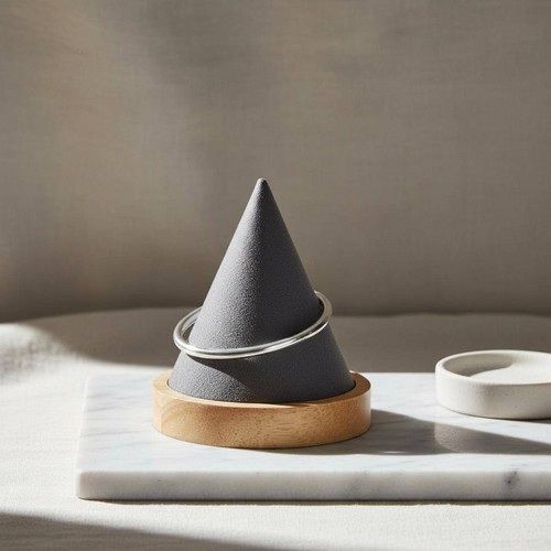 Wooden cone display stand - cone,
