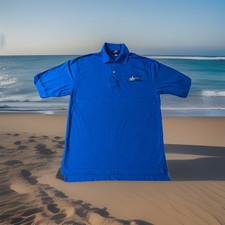 Rare Robinson R22 R-22 Helicopter Polo Shirt Adult Small Blue Aviation Pilot New