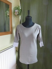 Comfortable Khaki Zaggora 100% Cotton Yoga Top Size M - Excellent Condition