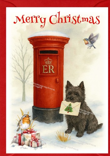 Cairn terrier dog - a6, (4"