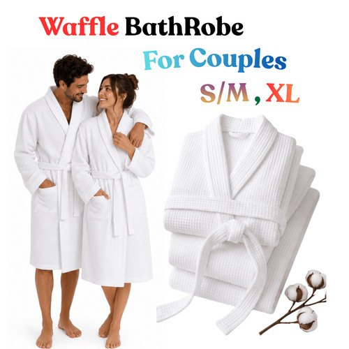 Unisex waffle bath robe for - robe,