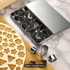Mini Cookie Cutter Shapes Set - 30 Small Metal Molds to Cut Out Pastry Dough Pie