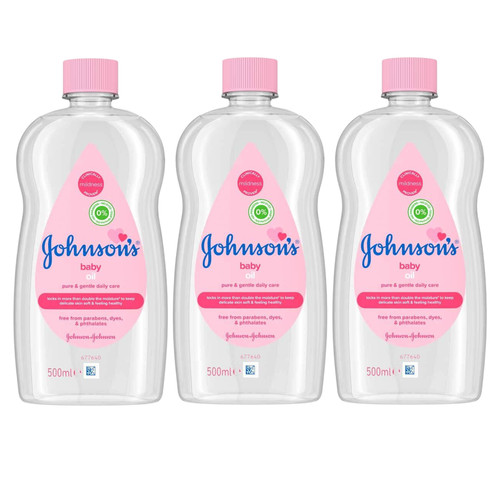 Johnsons baby oil 500ml pack - johnsons,
