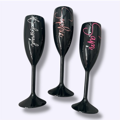 Personalised black champagne - black,