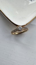 9ct Yellow Gold Diamond Engagement Ring - Size I - 0.25ct