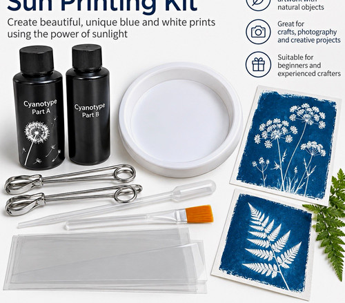 Cyanotype sun printing kit - cyanotype,