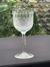7 Thomas Webb Claret Glasses In The Normandy Pattern