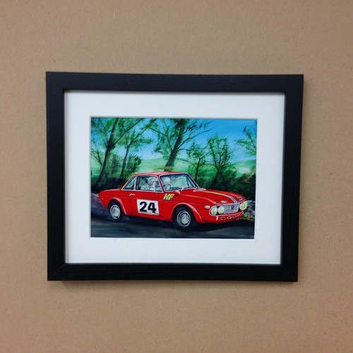 Lancia fulvia framed print - framed,