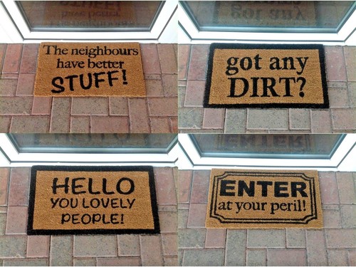 Novelty coir doormat - novelty,