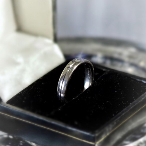Palladium ring 950 with - , three