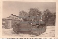 Original WW2 photo British army M24 Chaffee tank in Germany 1945 