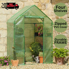 Walk In Greenhouse Cold Frame PE Plastic Outdoor Garden Steel Frame Plants Grow