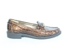 Anne Klein Loafers Shoes 4 Alligator Crocodile Print Faux Leather Womens Iflex