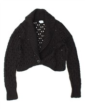 OASIS Womens Bolero Cardigan Sweater UK 8 Small Black CK04
