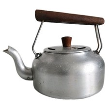 Vintage Metal Kettle With Woodern Handle 7.5"