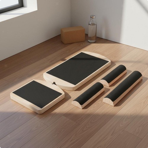 Wooden balance board yoga - wooden,