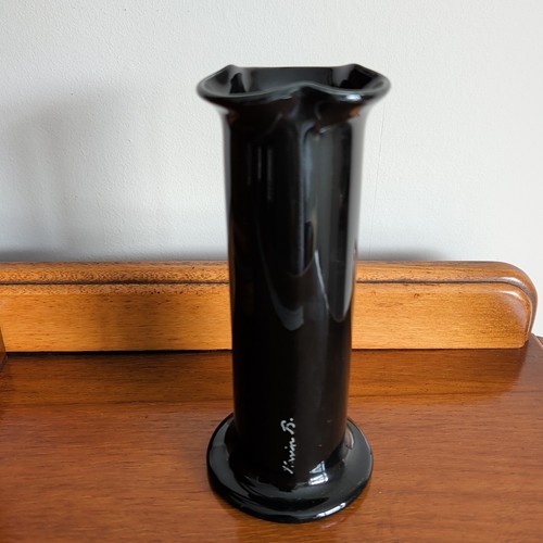 Black ceramic cylinder - ceramic,