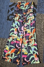 Womens Strapless Tu Floral Jumsuit Size 8 Good Condition