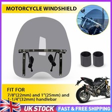 19"x17" Large Smoked Windshield Universal For Harley Honda Suzuki Motorcycle NEW