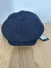 BNWT Ted Baker Navy Wool Blend Flat Cap, Baker boy/ Peaky Blinders S/ M