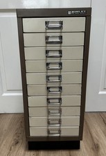 Bisley 10 drawer filing cabinet A4 Size Brown & Cream Very Good Condition