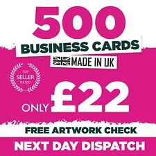 Business Cards Printed Full Colour Single or Double Sided - 500 only £22.00