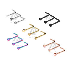 Nose Stud Set Of 3pcs Plain