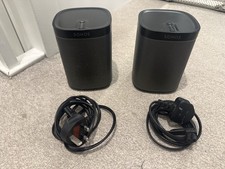 2 x Sonos Play 1 Wireless Speaker Black Wifi PAIR Good Condition 