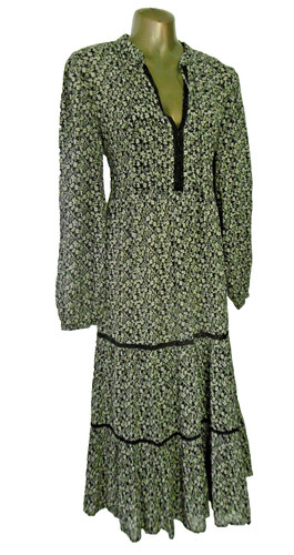 Cotton midi dress monochrome - cotton,