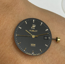 Hublot MDM Geneve Automatic Date Movement Dial & Crown Gold Swiss Made Running