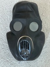 rubber gas mask black size 2