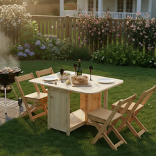 Solid Wood Folding Dining