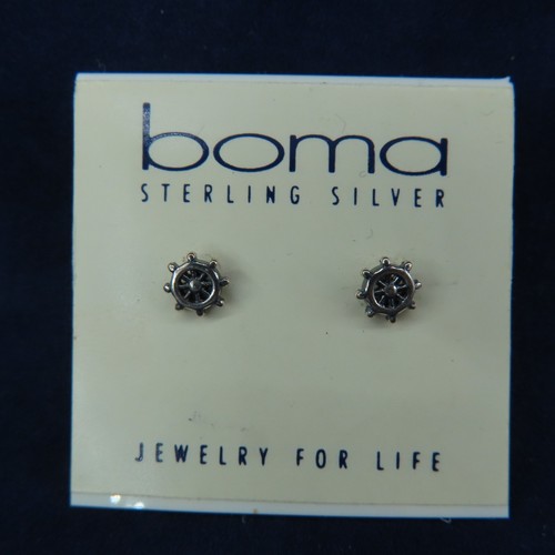 Boma ship helm sterling silver - ship,